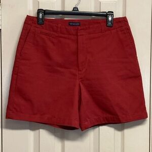 Dockers Flat Front Chino Shorts Brick Red Size 10